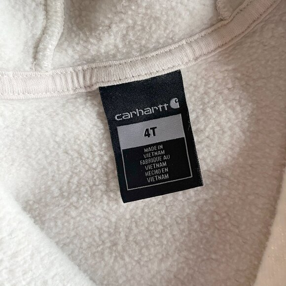 Carhartt ivory half-zip hoodie 4T - Picture 3 of 6